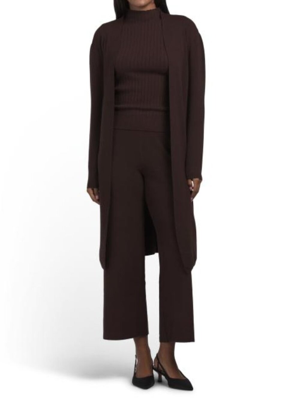 SIONI 3pc Sweater Tank Top And Pants Set